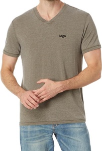 Fabricant de gros logo personnalisé T-shirt unisexe à col en V durable et respirant à manches courtes nouveau design - Product Image 3