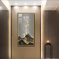 Décoration d'intérieur électrique intelligente Golden Mountain Art Glowing Fish avec prises murales, disponible en tailles 3x2 et 2.4x2 pieds