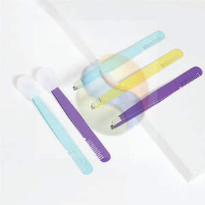 Pinzas de Cejas de Acero Inoxidable Personalizadas de Alta Calidad, Herramientas de Maquillaje con Punta Inclinada - Product Image 4