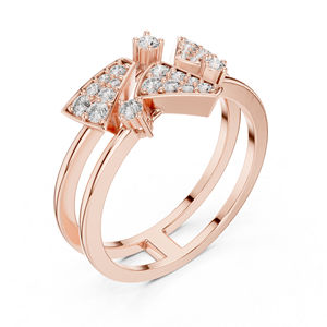 Anillo de Oro Blanco de 14K con Diamante Redondo Cultivado en Laboratorio para Mujer |   Anillo de Boda |   Diamante Cultivado Nuevo - Product Image 4