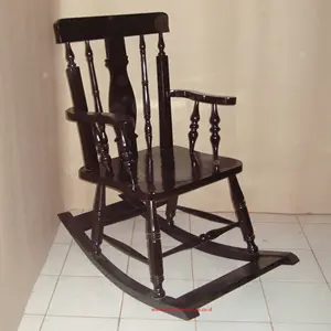 Mecedora antigua, silla de brazo perezoso clásico, silla de abuelo de madera Vintage para muebles de exterior e interior para el hogar