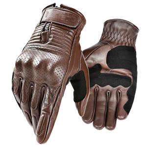 ถุงมือขี่มอเตอร์ไซค์หนังวัวแท้แบบเต็มนิ้ว ระบายอากาศได้ดี น้ำหนักเบา แห้งเร็ว สำหรับกีฬากลางแจ้ง โมโตครอส คุณภาพดีที่สุด - Product Image 1