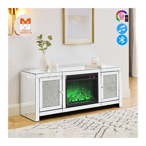 Meuble TV classique en bois miroir <span class=keywords><strong>avec</strong></span> cheminée - Product Image 1