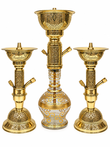 Enfriador de Cachimba de Latón Martillado a Mano de Lujo, Exclusivo Objetivo de Colección de Arte Egipcio para Cachimba - Product Image 6