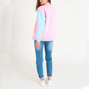 Meilleures ventes Vestes universitaires pour femmes Tissu en coton long à la mode avec impression de logo personnalisé Veste Letterman d'hiver personnalisée - Product Image 5