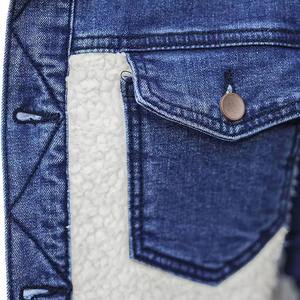 Veste en jean classique pour homme, denim délavé personnalisé avec doublure en sherpa/ Fourrure, veste en jean en gros, veste en fourrure en jean tendance pour homme - Product Image 6