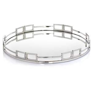 Stylish Mirror Trays Wholesale Restaurant & Hotel Supplies Round Storage <b>Charms</b> <b>Glass</b> Vanity Gold Metal Serving Decorative Trays - Product Image 4