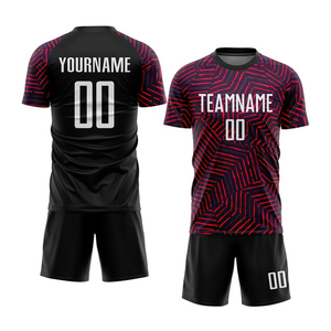 Venta al por mayor de manga corta para los hombres de la Juventud de fútbol Jersey Uniforme Set Buen precio para el grupo de edad de los niños - Product Image 4