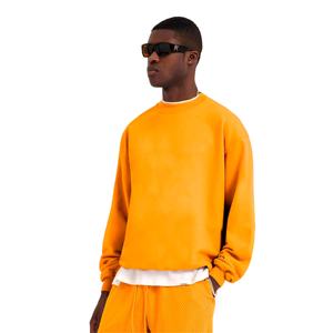 Vente en gros, top ventes, sweatshirts surdimensionnés avec logo brodé personnalisé, coupe unisexe, 100% coton, 350 grammes, pour hommes - Product Image 3