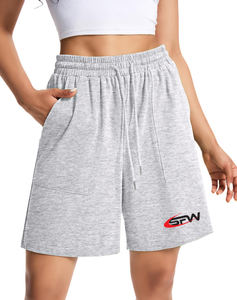 Short décontracté imprimé pour femmes Motif tropical Tissu léger avec poches élastiques à la taille Conçu pour les vacances Voyage Mode - Product Image 3