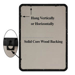 Wall Mounted <b>Mirror</b> in Black Metal with High-Quality Finished Perfect for Stylish Indoor and Outdoor Living Spaces Bathroomware - Product Image 6