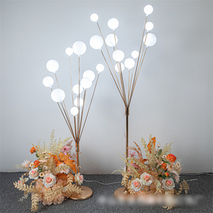 Centro de mesa de árbol frutal metálico de 4 pies/5 pies para ceremonias románticas, decoraciones de pasillo y recepción, decoración de boda iluminada con LED - Product Image 1