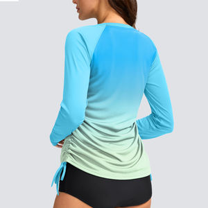 Customizable Design Top Quality <b>Women</b> <b>Rash</b> <b>Guard</b> Long Sleeve Swimming And Gym Fitness Wear Crew Neck Slim Fit <b>Women</b> <b>Rash</b> <b>Guard</b> - Product Image 2