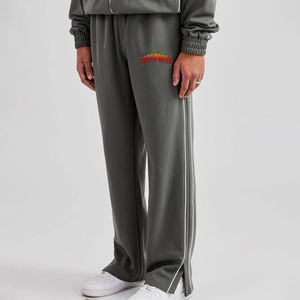 Pantalons de survêtement en molleton 100% coton à la mode, logo imprimé sur écran personnalisé, coupe évasée, lavage délavé, surdimensionné, style boxy, pour hommes - Product Image 2