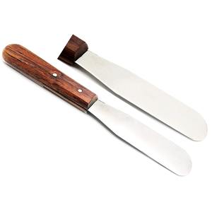 Équipement dentaire, couteau, spatule à cire, acier inoxydable, utilisation orthodontique, manche en bois, alimentation manuelle, CE ISO, Narham Enterprises - Product Image 1