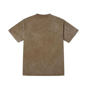 เสื้อยืดผ้าคอตตอนผสมโพลีเอสเตอร์ 220 แกรม ล้างสีแบบแอซิด สไตล์วินเทจ น้ำหนักมาก สำหรับผู้ชาย สวมใส่สบาย ทนทาน เหมาะกับสไตล์สตรีทแวร์ - Product Image 6