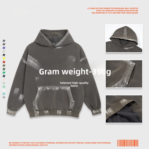 CP personalizado de gran tamaño sudaderas con capucha fabricante Splatter pintura a mano ropa de calle sudaderas con capucha para hombres caja pulóver Sudadera con capucha DDP envío - Product Image 3