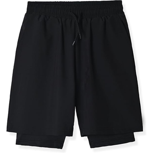 2025 nouveaux shorts de fitness pour hommes avec poches de haute qualité respirant et séchage rapide 100% Polyester solide Design décontracté - Product Image 1