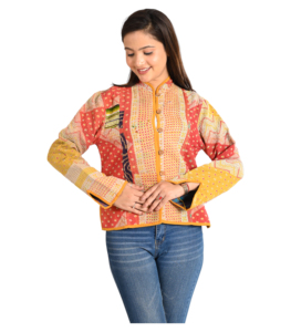 100% coton matelassé veste imprimé fleuri hiver fête porter coton tissu vêtements d'hiver impression à la main femmes hiver manteau court - Product Image 6