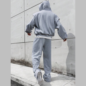 Chándal Deportivo Personalizado para Hombre, Estilo Hip Hop, con Capucha y Pantalones, de Felpa Técnica, Informal, de Algodón para Invierno - Product Image 2