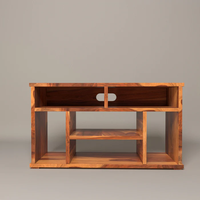 Meuble TV extensible et convertible en bois massif Kusum Art, design moderne, pour chambre et salon, compatible téléviseurs 65+, idéal pour atelier