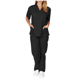 Conjuntos de uniformes médicos clásicos con camisa de manga corta inteligente y cuello alto nítido para médicos - Product Image 3