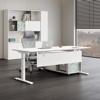 Bureau debout électrique moderne à double moteur, réglable en hauteur, avec tiroirs, pour le bureau à domicile