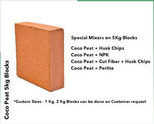 Blocs de tourbe de coco de qualité supérieure 5 kg pour jardinières, cultivateurs hydroponiques et litière animale - Product Image 2