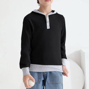 Vente en gros de sweats à capuche simples pour enfants nouveau dernier style de sweats amples vierges de différentes couleurs sweats à capuche pour enfants - Product Image 3