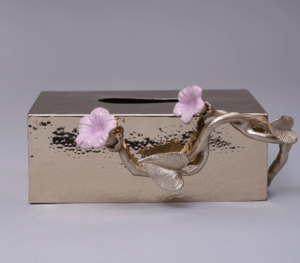 Porte-serviettes Floral Savvy Porte-serviettes décoratif Porte-serviettes de table moderne Porte-mouchoirs Home Office Accessoires de table à manger - Product Image 5
