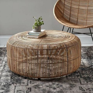 Table de nuit latérale en rotin moderne Table de chevet avec rangement Petite table basse d'extrémité pour la vente en gros de meubles de maison - Product Image 6