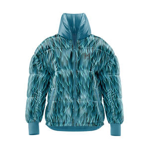 Veste matelassée à col roulé légère imperméable personnalisée formelle avec impression 3D coupe-vent confortable durable solide devant - Product Image 1