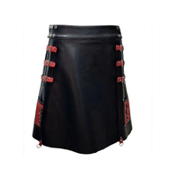 Kilt écossais pour homme en cuir de haute qualité - Taille et couleur personnalisables, grandes tailles disponibles