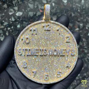 Joyería Hip Hop personalizada VVS Lab Grown Diamonds 925 Sterling Silver 3D Letter Pendant Jewelry - Product Image 2