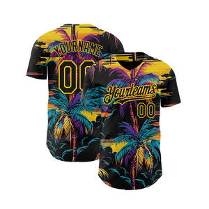 Jersey de béisbol con sublimación impresa con nombre de equipo transpirable de tarifa al por mayor, jersey de béisbol con diseño de demanda de cliente de talla regular - Product Image 2