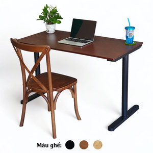 Ensemble bureau et chaise chic pour femme 120x60cm avec chaise bistrot (CB68195) - Product Image 1