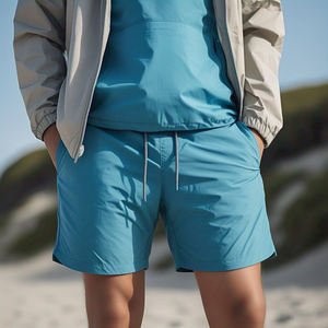 OEM Winter Windbreaker Jacket Rain <b>Shorts</b> Set Quick Dry Lightweight Waterproof Hooded Collar Solid Wholesale Wind Breaker Suits - Product Image 4