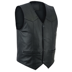 Última llegada 100% Chaleco de cuero de alta calidad para hombres último diseño Chaleco de cuero de bicicleta para hombres - Product Image 1