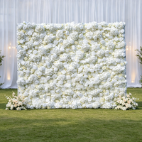 Backdrop Dinding Bunga 8x8, 8ft X 8ft, Dekorasi Bunga Palsu untuk Pernikahan, Photo Booth, Upacara, dan Acara