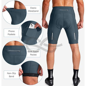 Premium ODM OEM Impresión personalizada Los mejores pantalones cortos para ciclismo y motociclista Pantalones cortos de montar de alto rendimiento Bolsillos Hombres Mujeres - Product Image 5
