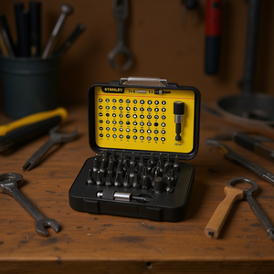 For Stanley 61 Piece 1/4'' Drive Bit Set (25mm) with <b>Magnetic</b> Bit-Holder and <b>Lock</b>-Ring Tool Sets - Product Image 3