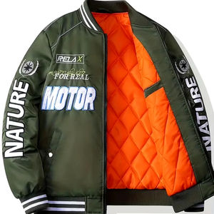 Chaqueta bomber negra de alta calidad para hombre, chaquetas bomber personalizables - Product Image 1