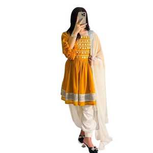 Vente en gros de robes longues vintage brodées sur mesure de style afghan pour femmes de grande taille silhouette trapèze respirante occasions formelles - Product Image 1