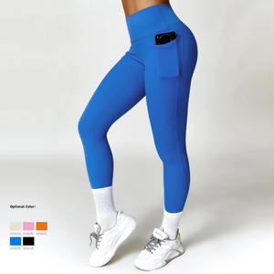 Nouveau femmes taille moyenne décontracté respirant 100% coton sans couture Scrunch bout à bout entraînement Gym Fitness Yoga Leggings - Product Image 1