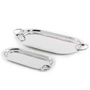 Ensembles de vaisselle de conception en métal de forme de rectangle plats plateau de service pour servir dans les hôtels et les restaurants - Product Image 4