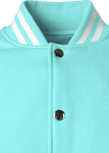 Veste universitaire matelassée à capuche confortable pour homme, corps en polyester/coton durable, manches lisses, design sportif, coupe-vent sur le devant - Product Image 4