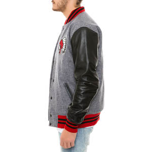 Veste de survêtement à capuche pour homme de grande taille, design haut de gamme, en laine/cuir de haute qualité, style streetwear - Product Image 2