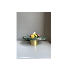 แท่นวางเค้กหินอ่อนสำหรับฐานทองเหลืองรูปทรงกลมสำหรับคัพเค้กขนาดตามสั่ง - Product Image 5