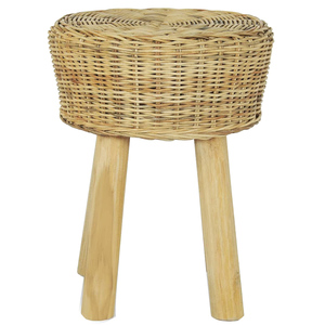 Muebles de mimbre de bambú natural, mesa de centro redonda con acento para sala de estar, mesa de ratán para jardín para decoración de Hotel y hogar - Product Image 1