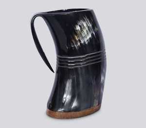 . Chope en corne avec logo personnalisé Tasse de qualité supérieure faite à la main Tasse en corne traditionnelle Tasse au design unique Tasse à boire Viking - Product Image 5